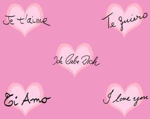 je t'aime au 5 langue